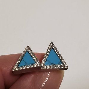 Michael Kors Turquoise Triangle Earrings